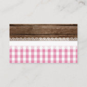 Baby Klantenkaart - Roze Informatiekaartje (Achterkant)