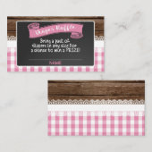 Baby Klantenkaart - Roze Informatiekaartje (Voorkant / Achterkant)