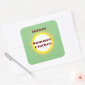 Baby Kleding / andere organisatie- en opslagideeën Vierkante Sticker (Envelop)