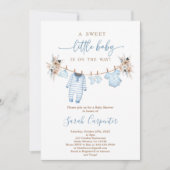 Baby Kleding Baby shower Jongen Kaart (Voorkant)