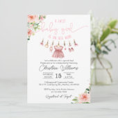 Baby Kleding Baby shower Uitnodiging voor een Meis (Staand voorkant)