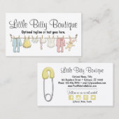 Baby Kleding Clothesline Boutique Social Media Visitekaartje (Voorkant / Achterkant)