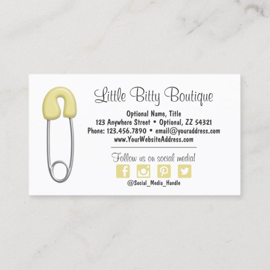 Baby Kleding Clothesline Boutique Social Media Visitekaartje (Achterkant)