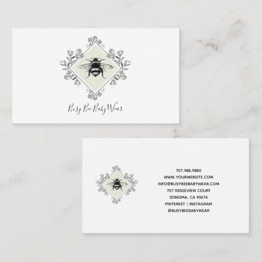 Baby Kleding Designer Online Shop Visitekaartje (Voorkant / Achterkant)