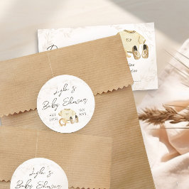 Baby kleding Genderneutraal Baby shower Ronde Sticker