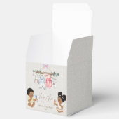 Baby kleding Geslacht onthullen ivoor roze blauw Bedankdoosjes (Geopend)