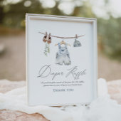 Baby Kleding Jongen Baby shower Luier Raffle Teken Poster