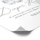 Baby Kleding Jongen Baby shower Luier Raffle Teken Poster (Hoek)