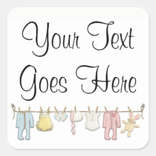 Baby Kleding Kouder Zuigelkinderen Boutique Vierkante Sticker