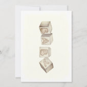 Baby Kleding Kwekerij baby shower uitnodiging (Achterkant)