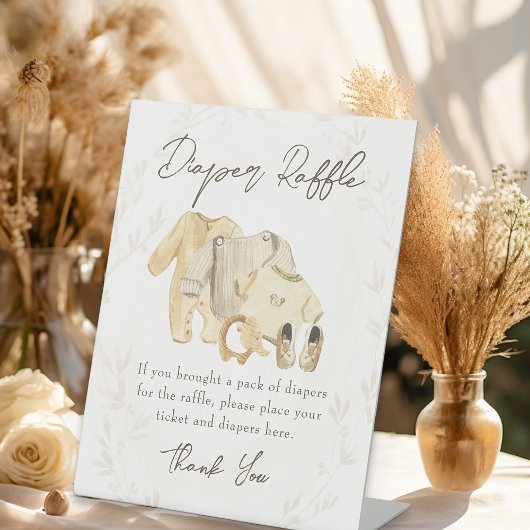 Baby Kleding Luier Raffle Baby shower spel Reclamebord Met Voetstuk
