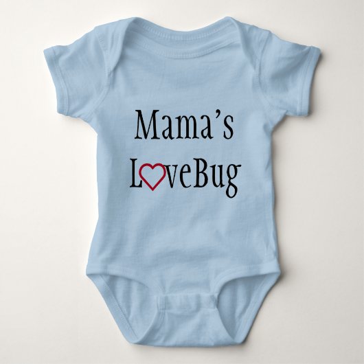 Baby Kleding - Mama's LoveBug - Blue Romper (Voorkant)