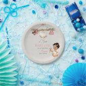 Baby Kleding Meisje Baby shower Ivoor Roze Papieren Bordje (Feest)