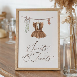 Baby Kleding Meisje Baby shower Sweets and Treats Poster