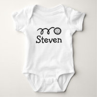 Baby kleding met naam en leuke volleybal print