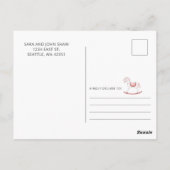 Baby Kleding Roze Meisje Baby shower Dank u Kaart (Achterkant)