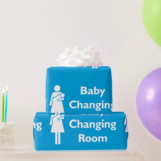 Baby Kleedkamer Teken met ouder en Baby Cadeaupapier