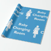 Baby Kleedkamer Teken met ouder en Baby Cadeaupapier (Uitgerold)