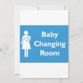 Baby Kleedkamer Teken met ouder en Baby Kaart (Voorkant)