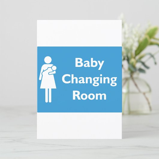 Baby Kleedkamer Teken met ouder en Baby Kaart