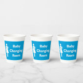 Baby Kleedkamer Teken met ouder en Baby Papieren Bekers