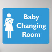Baby Kleedkamer Teken met ouder en Baby Poster (Voorkant)
