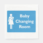 Baby Kleedkamer Teken met ouder en Baby Servet (Voorkant)