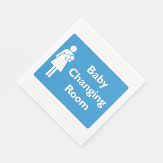 Baby Kleedkamer Teken met ouder en Baby Servet (Hoek)