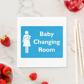 Baby Kleedkamer Teken met ouder en Baby Servet