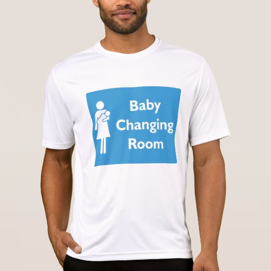 Baby Kleedkamer Teken met ouder en Baby T-shirt (Voorkant)