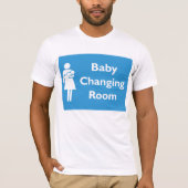 Baby Kleedkamer Teken met ouder en Baby T-shirt (Voorkant)
