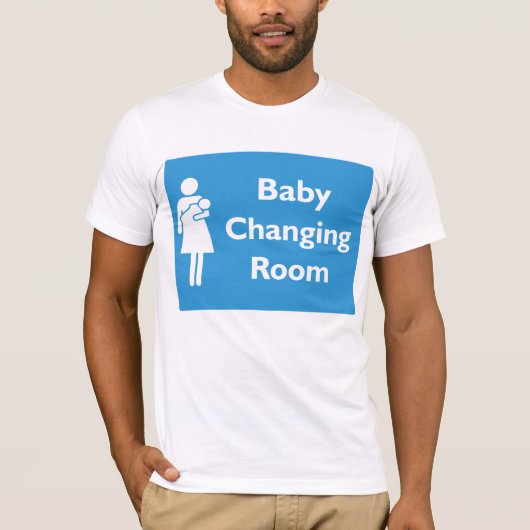 Baby Kleedkamer Teken met ouder en Baby T-shirt (Voorkant)