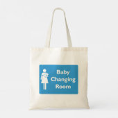Baby Kleedkamer Teken met ouder en Baby Tote Bag (Achterkant)