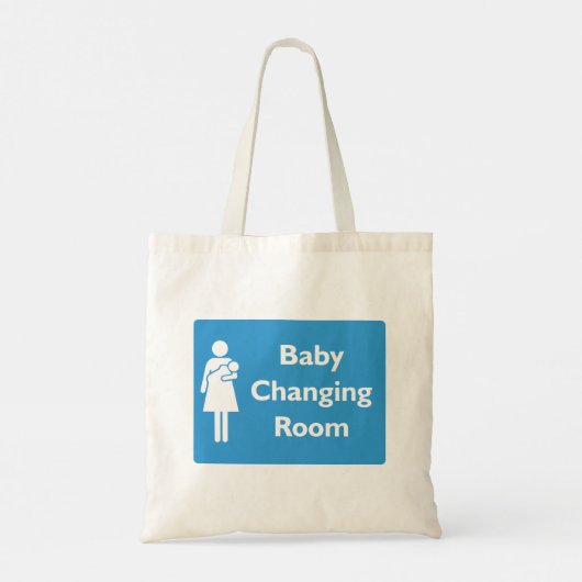 Baby Kleedkamer Teken met ouder en Baby Tote Bag (Achterkant)