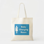 Baby Kleedkamer Teken met ouder en Baby Tote Bag (Voorkant)