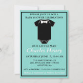 BABY Kleine Man Tuxedo Strooifeestje Feestje Kaart (Voorkant)