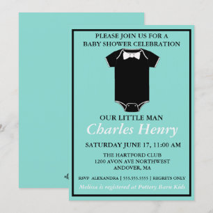 BABY Kleine Man Tuxedo Strooifeestje Feestje Kaart