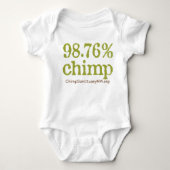 Baby kleren met de 98,76% Chimp logo! Romper (Voorkant)