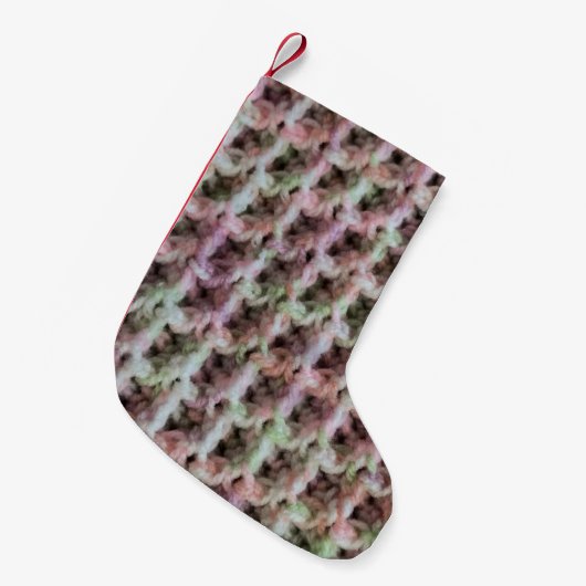 Baby Kleuren Waffle Stitch Design Stocking Kleine Kerstsok (Voorkant (Hangend))