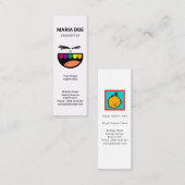 Baby kleurrijke teeth Babysitter glimlachen Mini Visitekaartje (Voorkant / Achterkant)