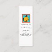 Baby kleurrijke teeth Babysitter glimlachen Mini Visitekaartje (Achterkant)