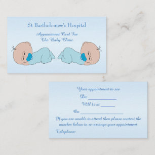 Baby-kliniek Afsprakenkaartje