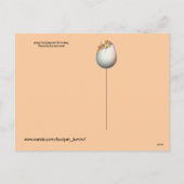 BABY KNUFFELEN PAASKONIJN, Roze Feestdagenkaart (Achterkant)