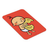 Baby knuffelen zachte gele deken magneet (Rechterzijde)