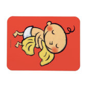 Baby knuffelen zachte gele deken magneet (Horizontaal)