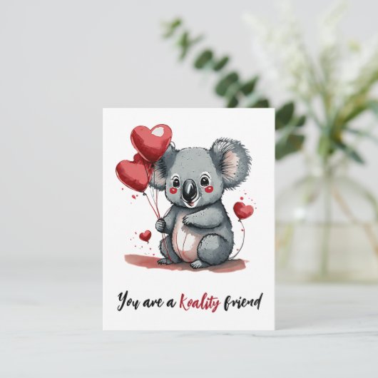 Baby koala aangepaste valentijn feestdagenkaart (Staand voorkant)