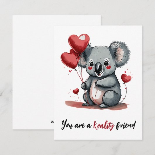Baby koala aangepaste valentijn feestdagenkaart (Voorkant / Achterkant)