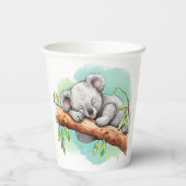 Baby Koala Baby Schouwer Papieren bekers (Achterkant)