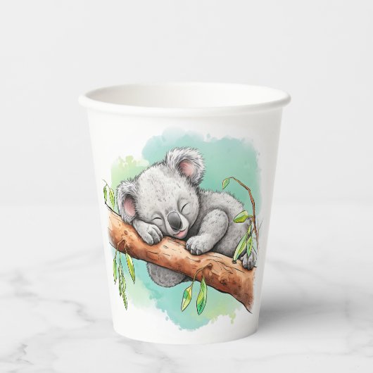 Baby Koala Baby Schouwer Papieren bekers (Voorkant)