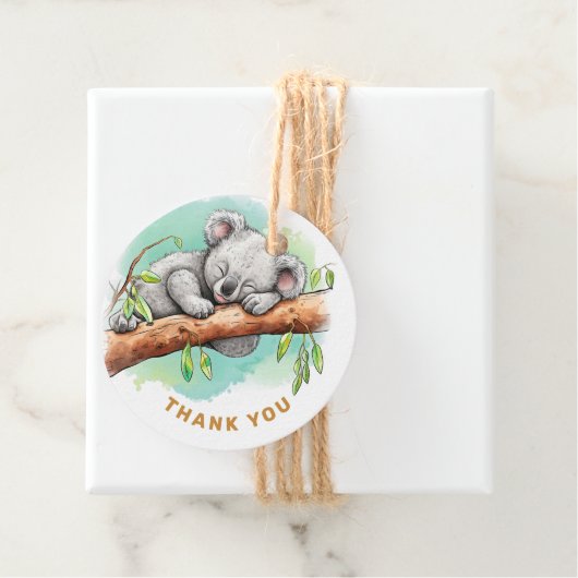 Baby Koala Baby shower Dank u Bedankjes Labels (In situ)